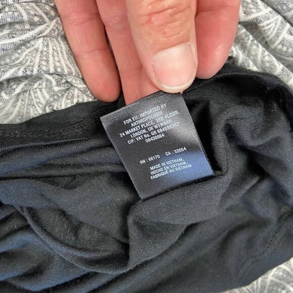 ANTHROPOLOGIE Maeve black white dress M - Picture 7 of 7